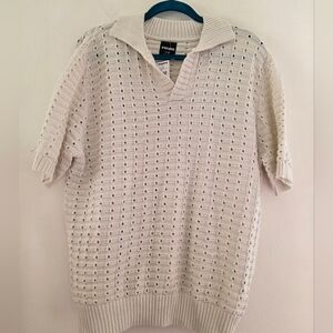 RSQ Off-White Knit Sweater‎ Men's Sz Medium
